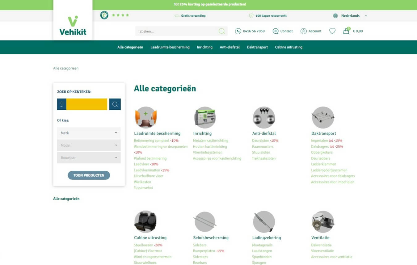 Webshop Vehikit