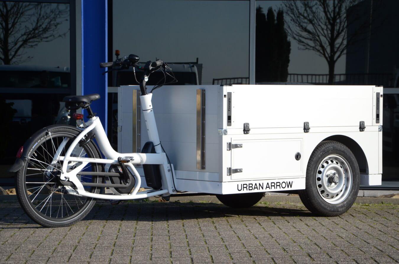 Stadsdistributie fiets met opbouw Productontwikkeling innovatie