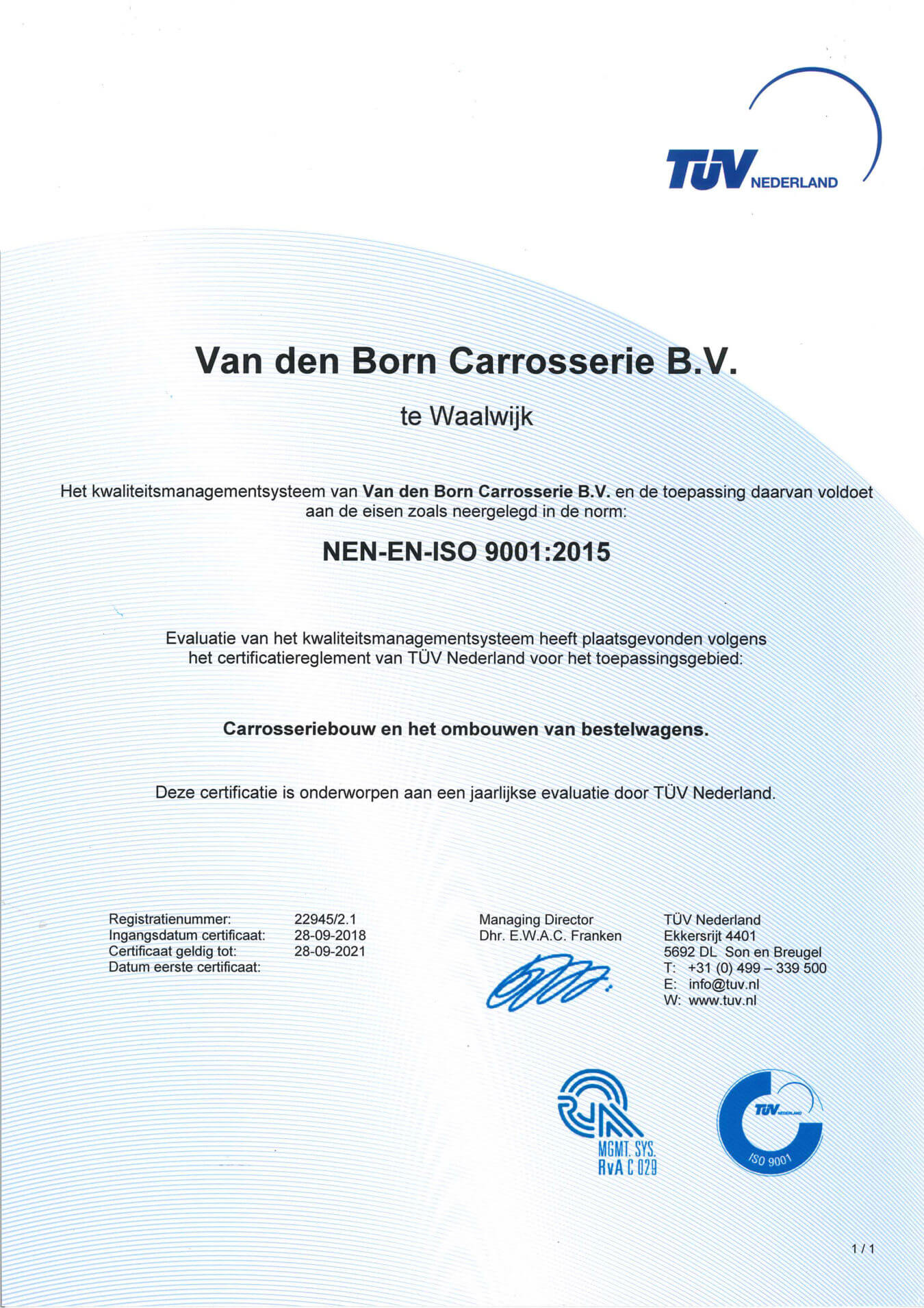 iso 9001 certificering