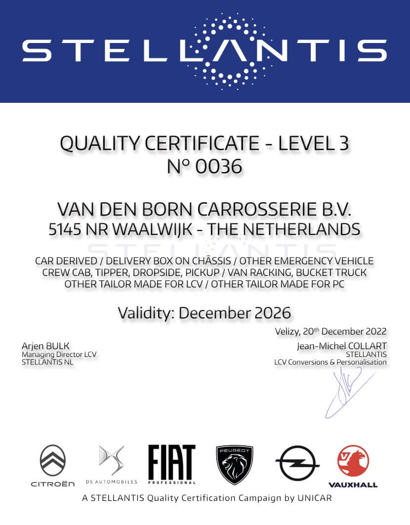 certificaat stellantis